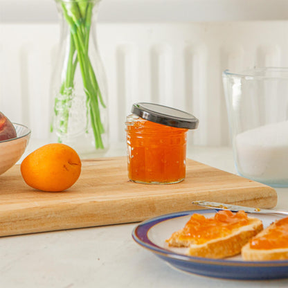 90ml Glass Jam Jars with Lids - Pack of 6