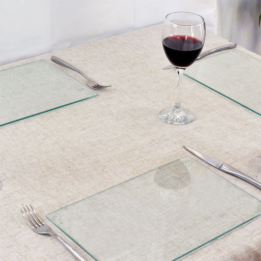 30cm x 20cm Glass Placemats - Pack of Six