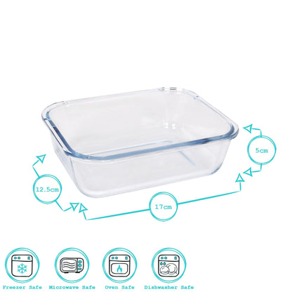 Rectangular Glass Cake Dish - 17cm x 12.5cm