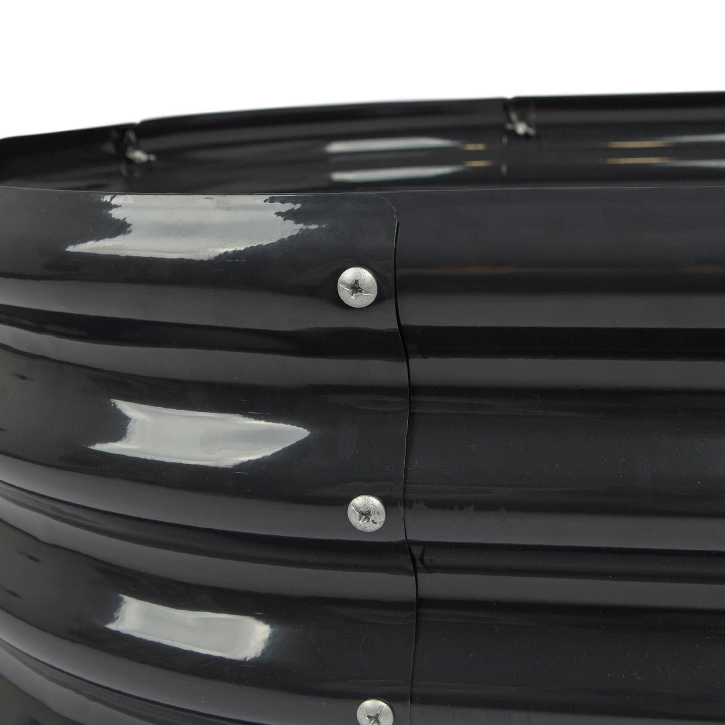 120cm x 60cm Rounded Galvanised Steel Raised Garden Bed