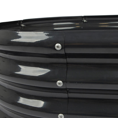 120cm x 60cm Rounded Galvanised Steel Raised Garden Bed