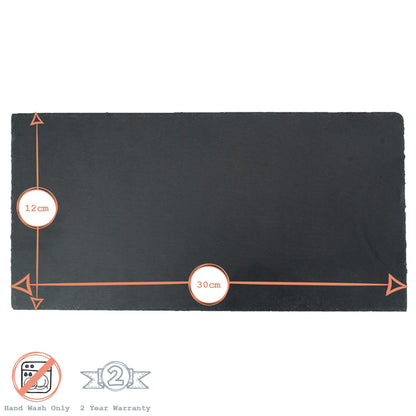 30cm x 12cm Rectangle Slate Serving Platter