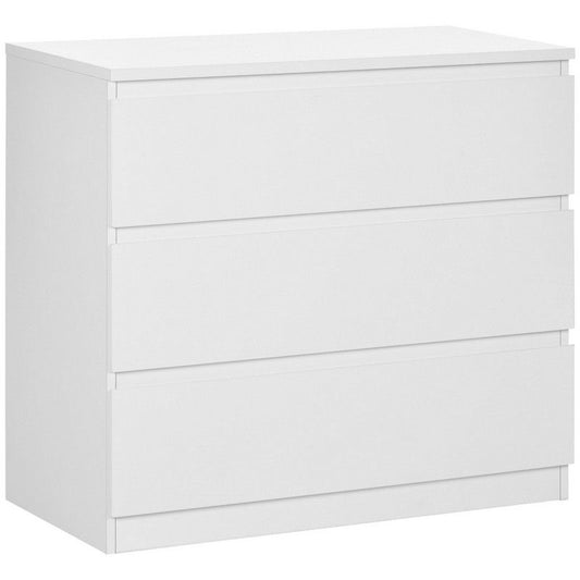 Chest Of Drawers 3-Drawer Storage Organiser Unit For Bedroom Living Room White