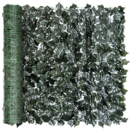 Artificial Leaf Hedge Screen Privacy Fence Panel for Garden Outdoor Indoor Decor 2.4M x 1M Dark Green