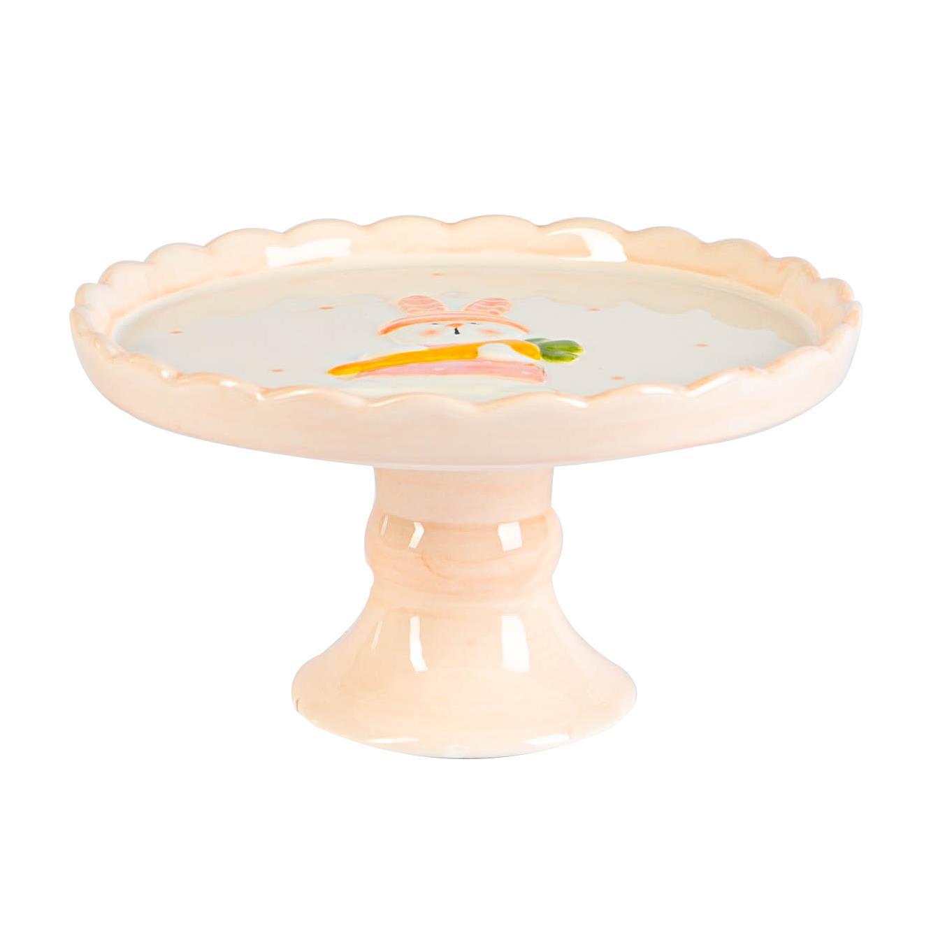 18cm Easter Bunny Dolomite Cake Stand