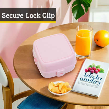 Grub Tub Pink 4 Section Lunch Box