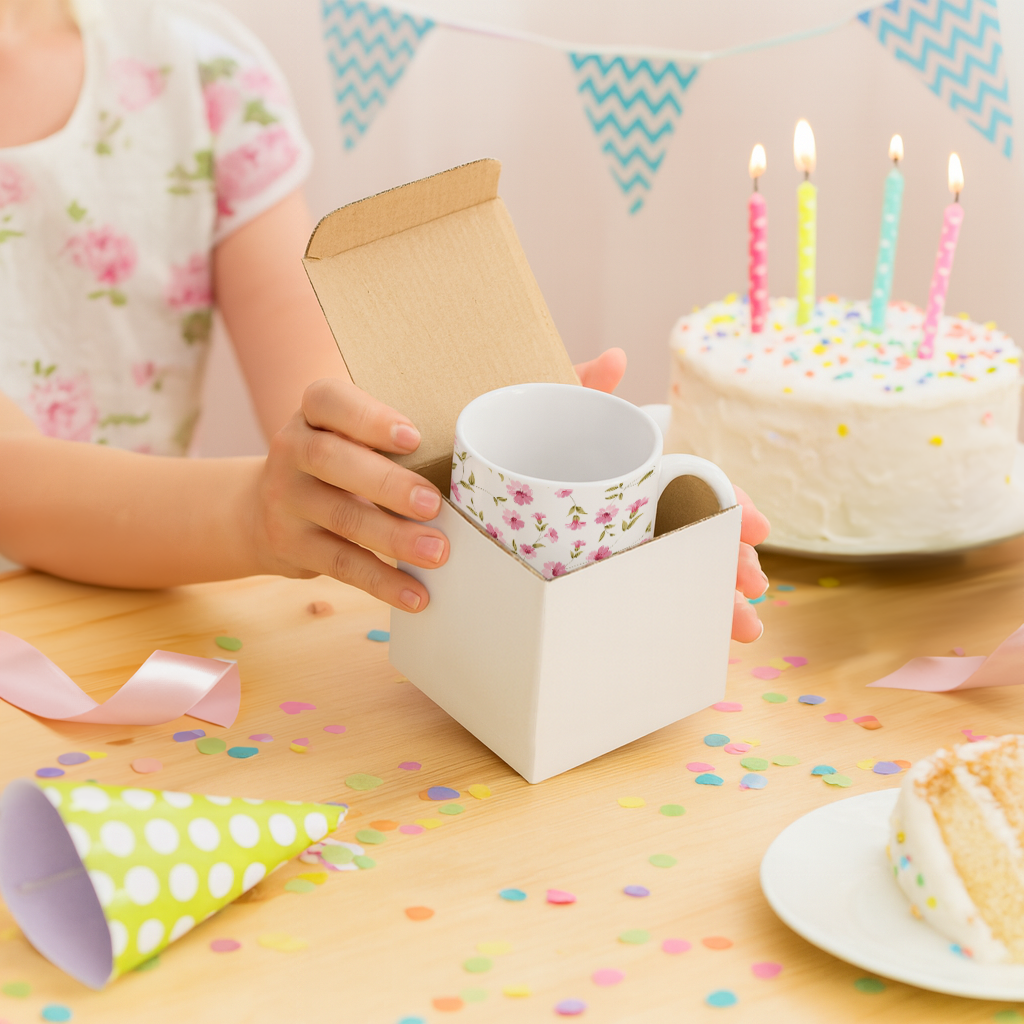 350ml Blank Stoneware Sublimation Mugs - White - Pack of 6