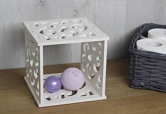 Wall-Mounted Cube Storage Cabinet White