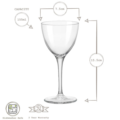 155ml Bartender Novecento Nick & Nora Glasses - Pack of Six