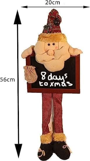 Novelty Hanging Christmas Santa with Chalkboard Christmas Decorations
