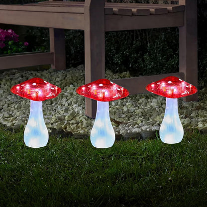 Magic Mushroom Outdoor Stake Light - Pack of 3