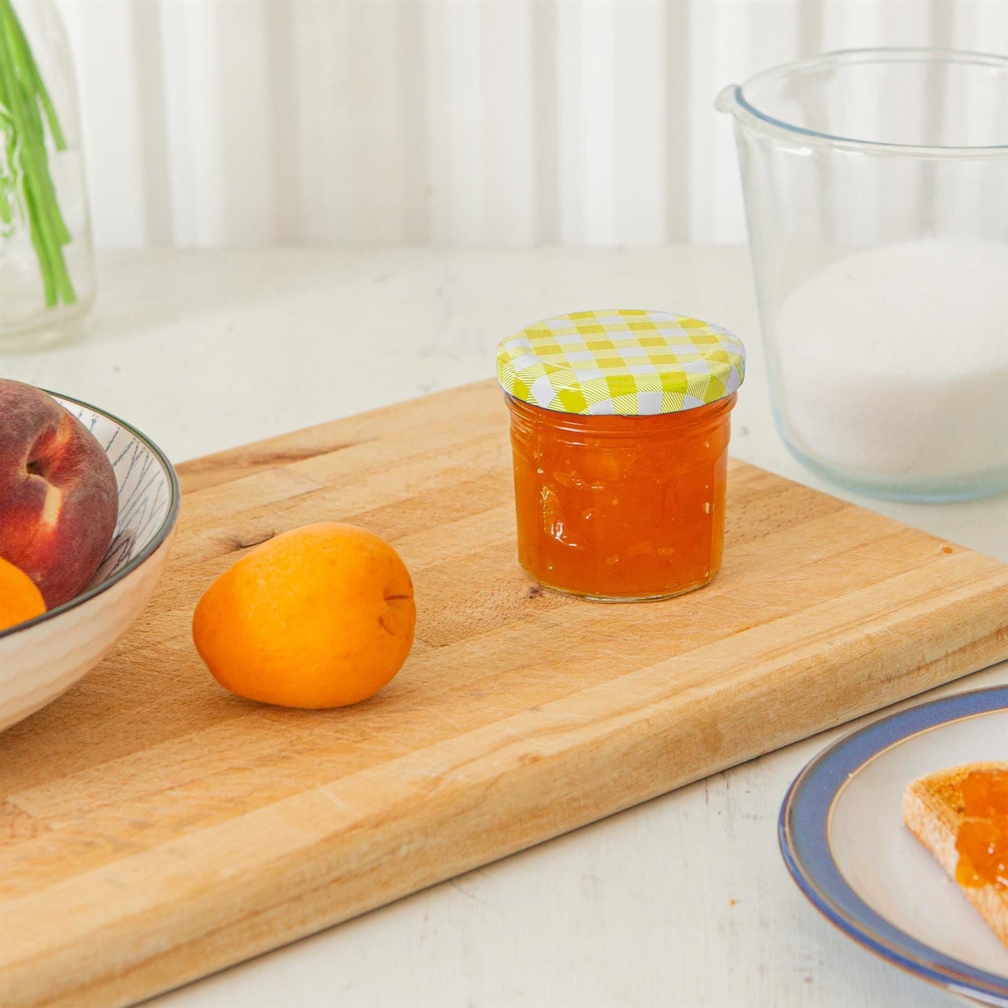 90ml Glass Jam Jars with Lids - Pack of 6