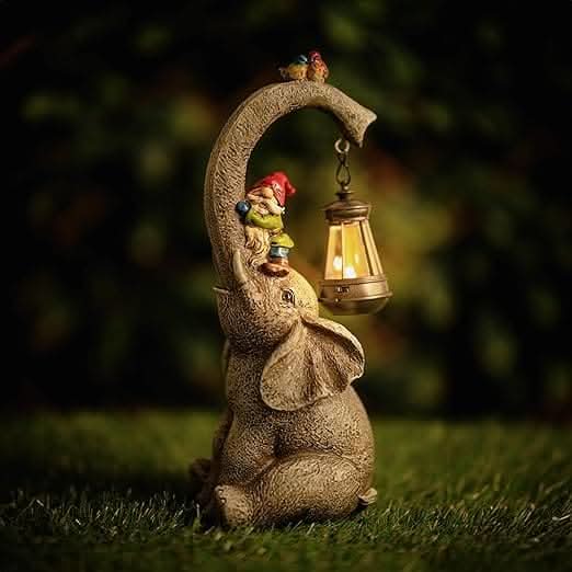 Solar Elephant Garden Ornament