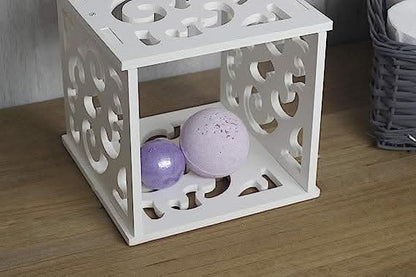 Wall-Mounted Cube Storage Cabinet White