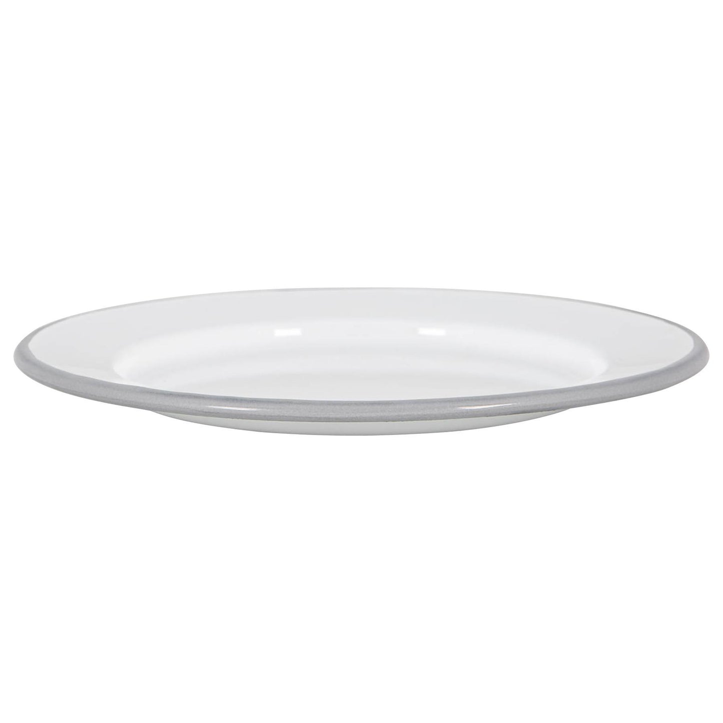 20cm White Enamel Side Plates - Pack of Six