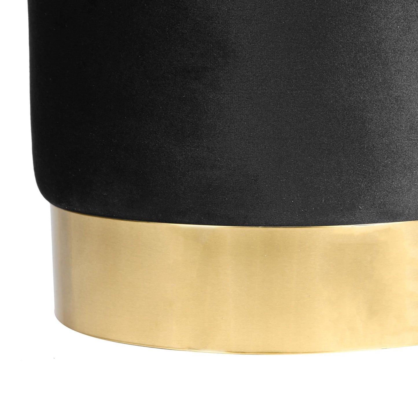 Round Velvet Footstool