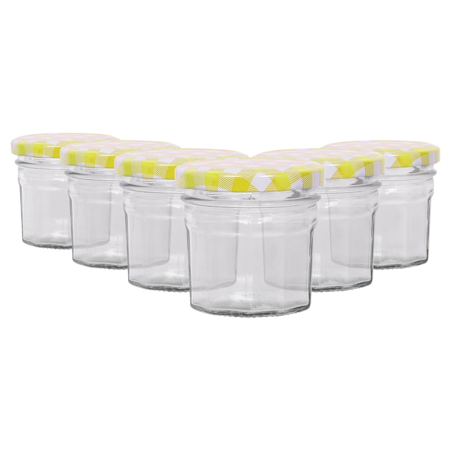 90ml Glass Jam Jars with Lids - Pack of 6