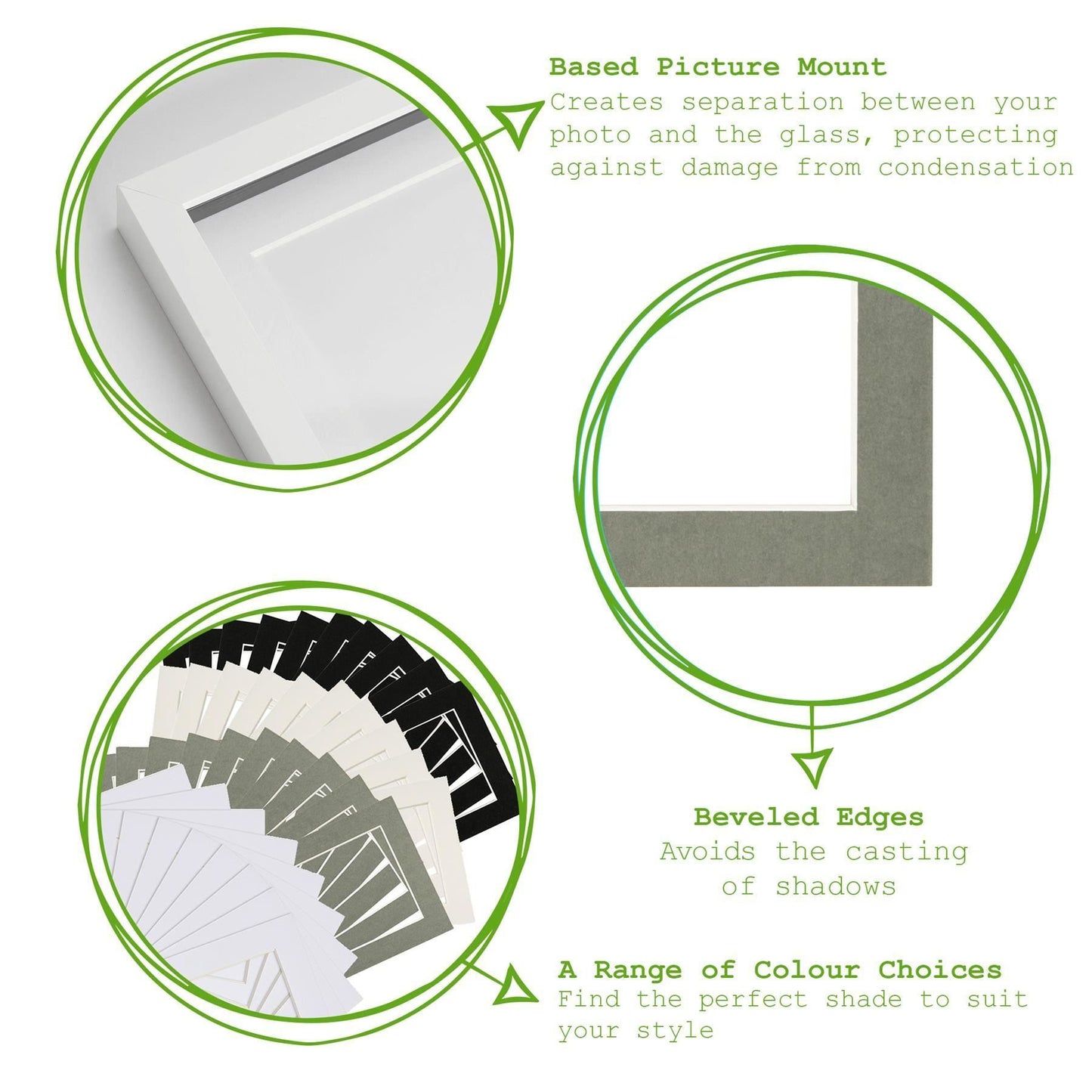 A4 Frame Picture Mounts - for A5 (6" x 8") Image - Pack of 10