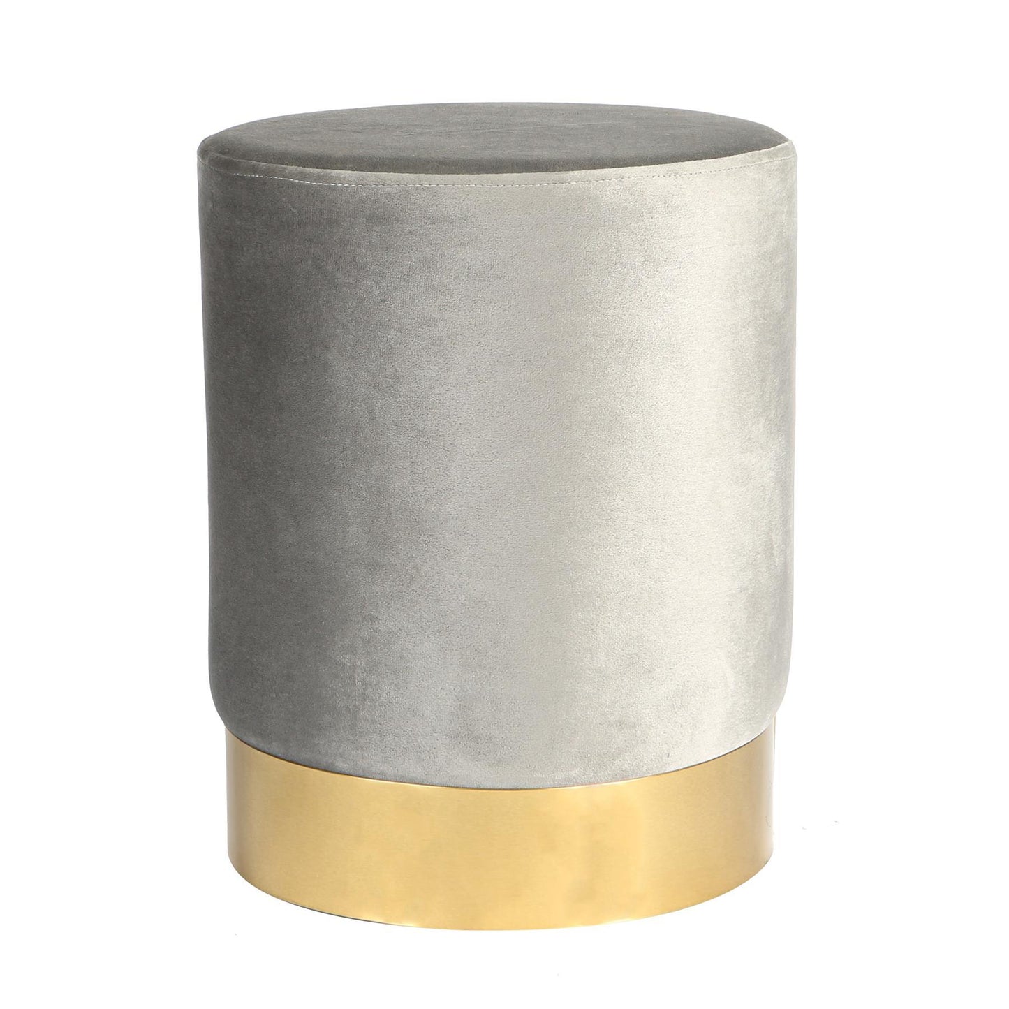 Round Velvet Footstool