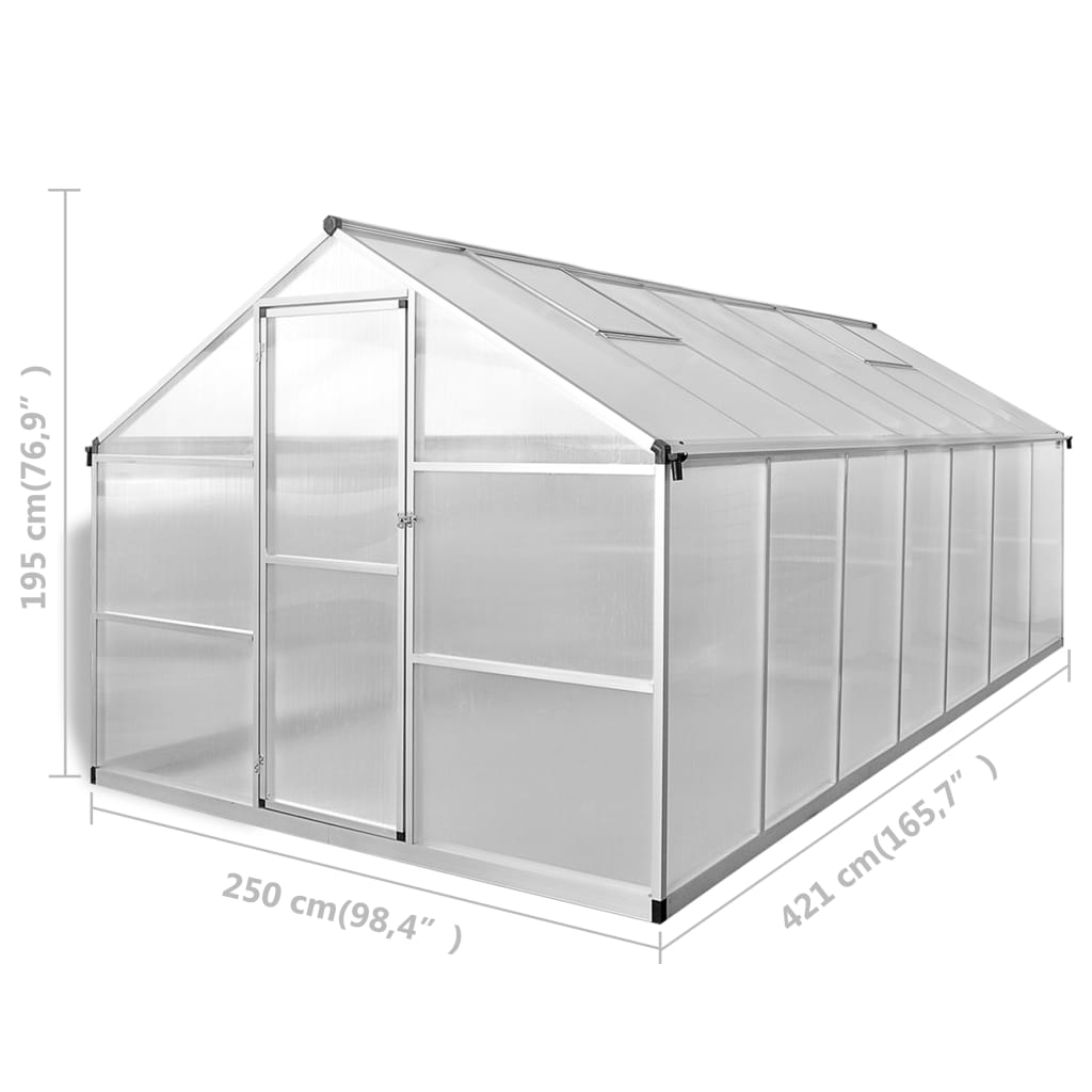 Greenhouse Reinforced Aluminium 10.53 m²