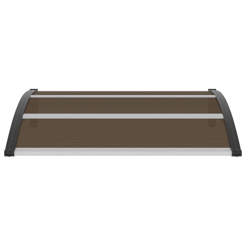 Door Canopy Black 120x100 cm PC