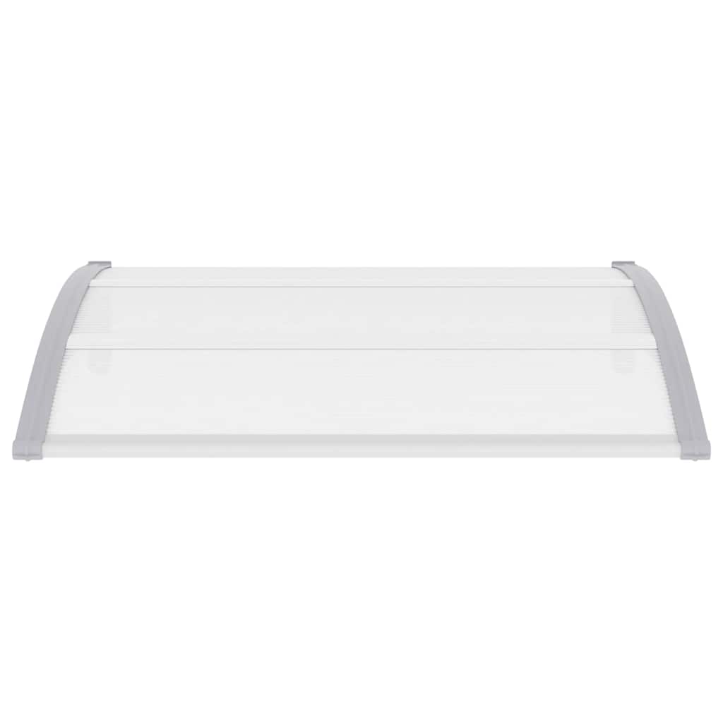 Door Canopy Grey and Transparent 120x75 cm PC