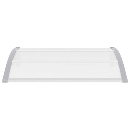 Door Canopy Grey and Transparent 120x75 cm PC