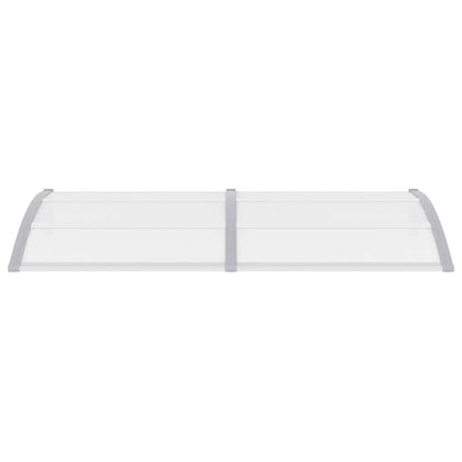 Door Canopy Grey and Transparent 200x75 cm PC