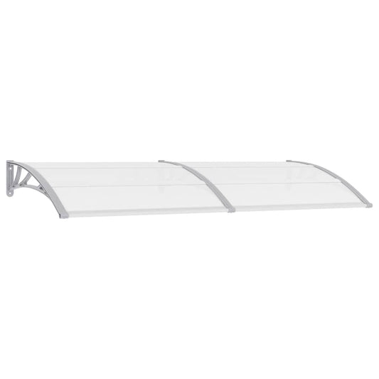 Door Canopy Grey and Transparent 240x75 cm PC