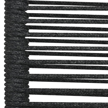 Garden Chairs 2 pcs Cotton Rope and Steel Black