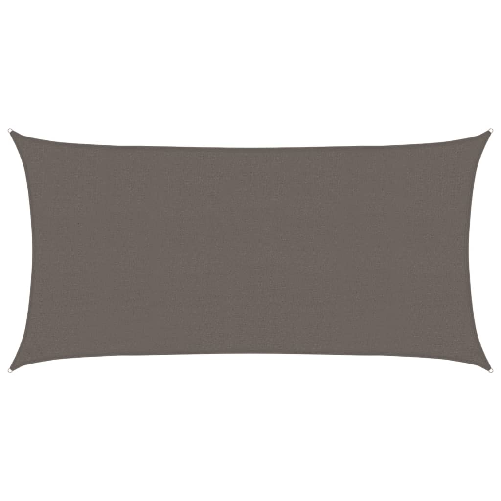 Sunshade Sail 160 g/m² Anthracite 2.5x5 m HDPE