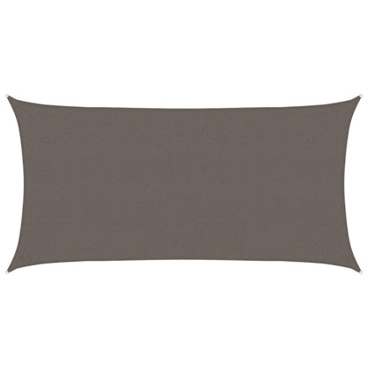 Sunshade Sail 160 g/m² Anthracite 2.5x5 m HDPE