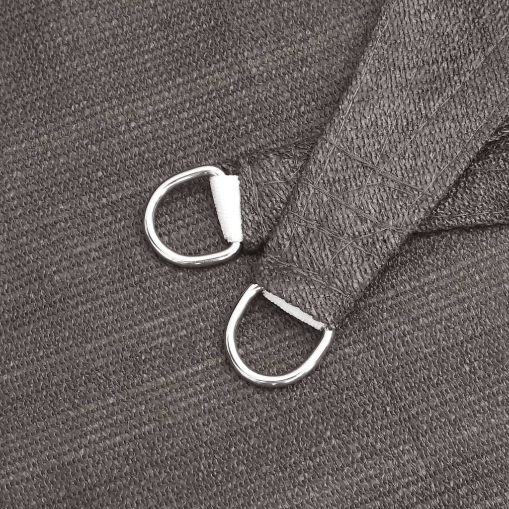 Sunshade Sail 160 g/m² Anthracite 2.5x5 m HDPE