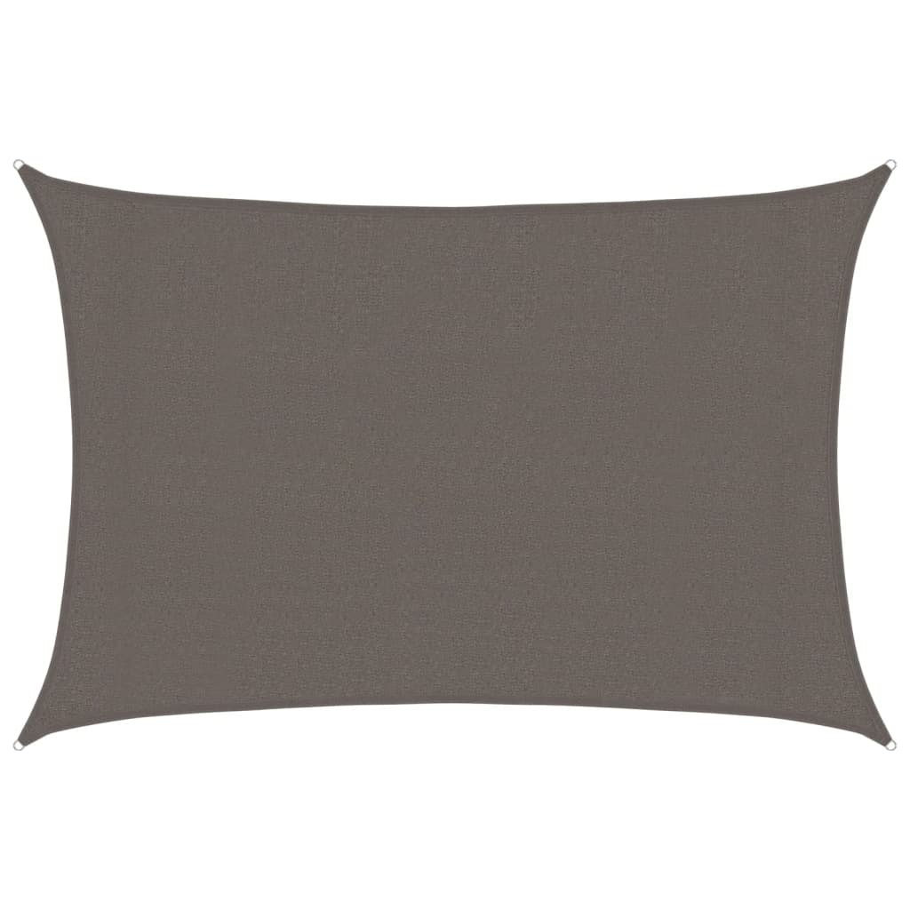 Sunshade Sail 160 g/m² Anthracite 3x5 m HDPE