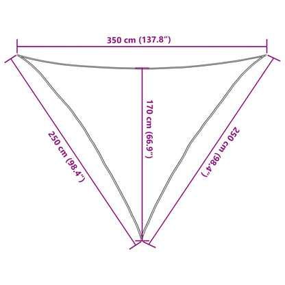 Sunshade Sail 160 g/m² Beige 2.5x2.5x3.5 m HDPE