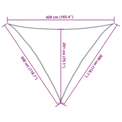 Sunshade Sail 160 g/m² Beige 3x3x4.2 m HDPE