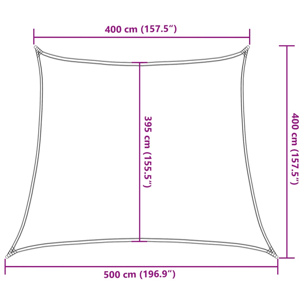 Sunshade Sail 160 g/m² Beige 4/5x4 m HDPE