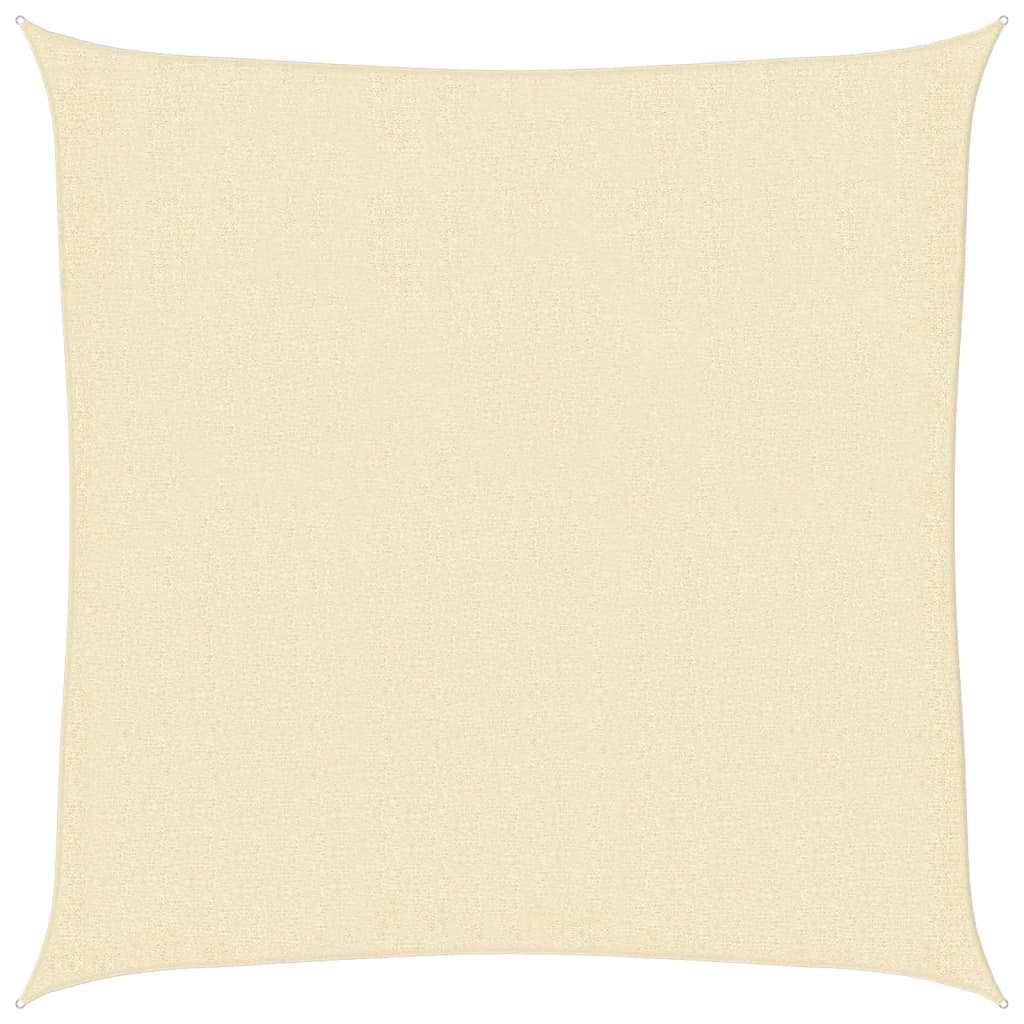 Sunshade Sail 160 g/m² Cream 2.5x2.5 m HDPE