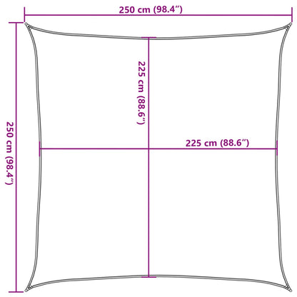 Sunshade Sail 160 g/m² Cream 2.5x2.5 m HDPE