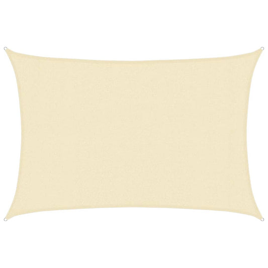 Sunshade Sail 160 g/m² Cream 3x5 m HDPE