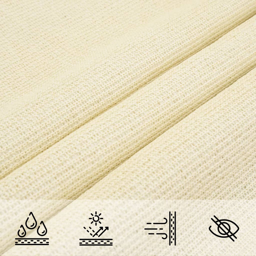 Sunshade Sail 160 g/m² Cream 4.5x4.5x4.5 m HDPE