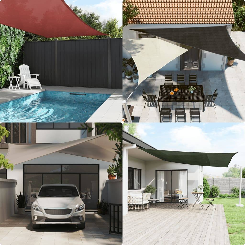 Sunshade Sail 160 g/m² White 2.5x4 m HDPE