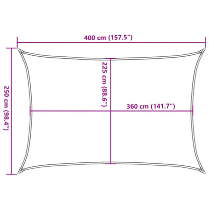 Sunshade Sail 160 g/m² White 2.5x4 m HDPE