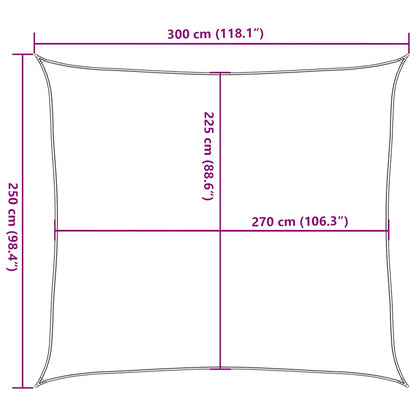 Sunshade Sail 160 g/m² Light Green 2.5x3 m HDPE