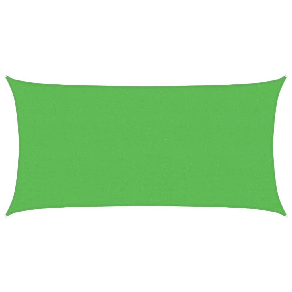 Sunshade Sail 160 g/m² Rectangular Light Green 2.5x5 m HDPE