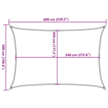 Sunshade Sail 160 g/m² Light Green 5x6 m HDPE