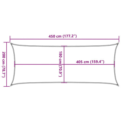 Sunshade Sail 160 g/m² Terracotta 2x4.5 m HDPE