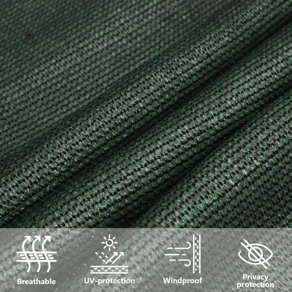 Sunshade Sail 160 g/m² Dark Green 3x3 m HDPE