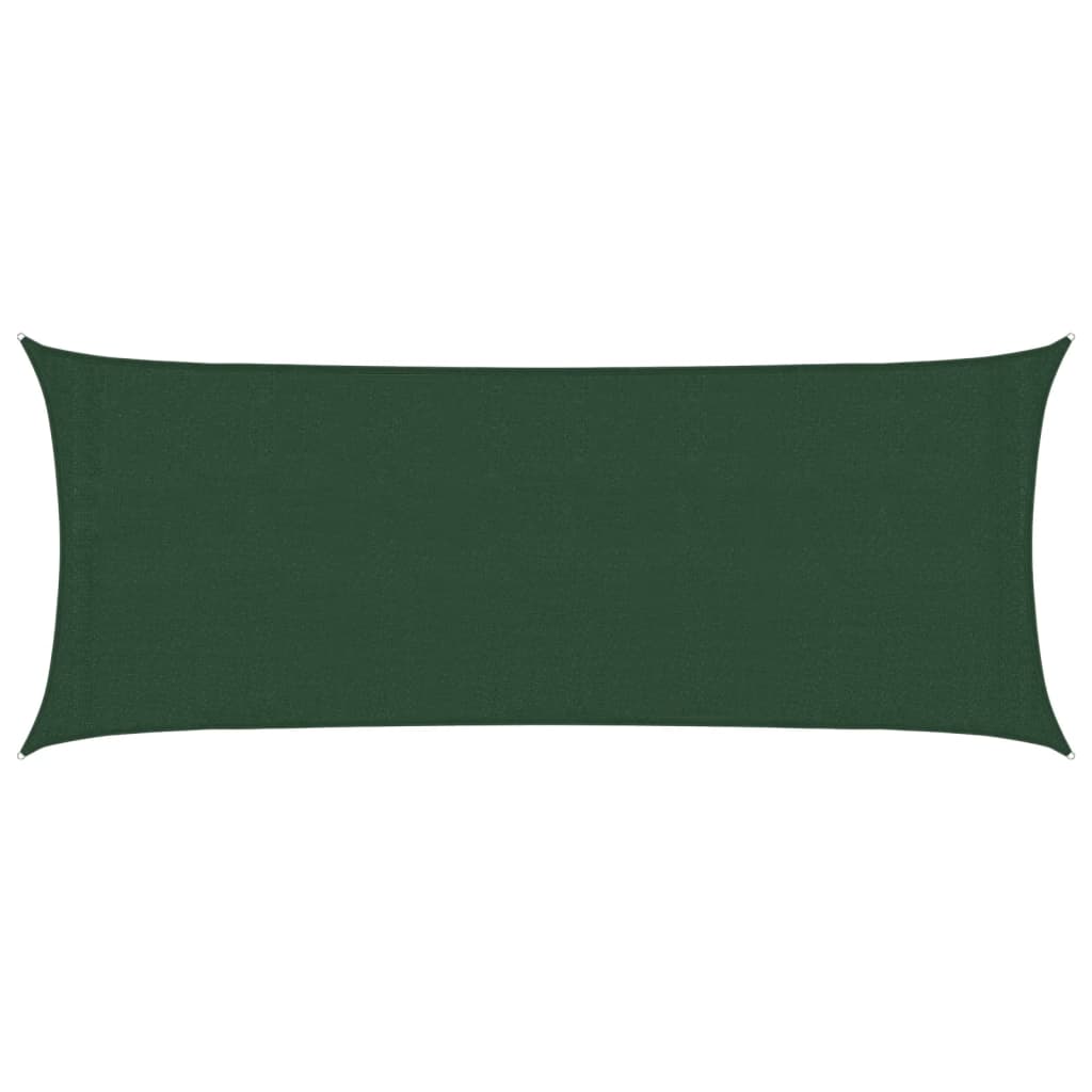 Sunshade Sail 160 g/m² Dark Green 2x5 m HDPE