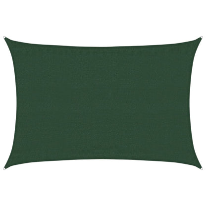 Sunshade Sail 160 g/m² Dark Green 3.5x5 m HDPE